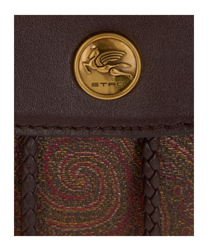 Etro Essential Small Arnica Backpack In Brown