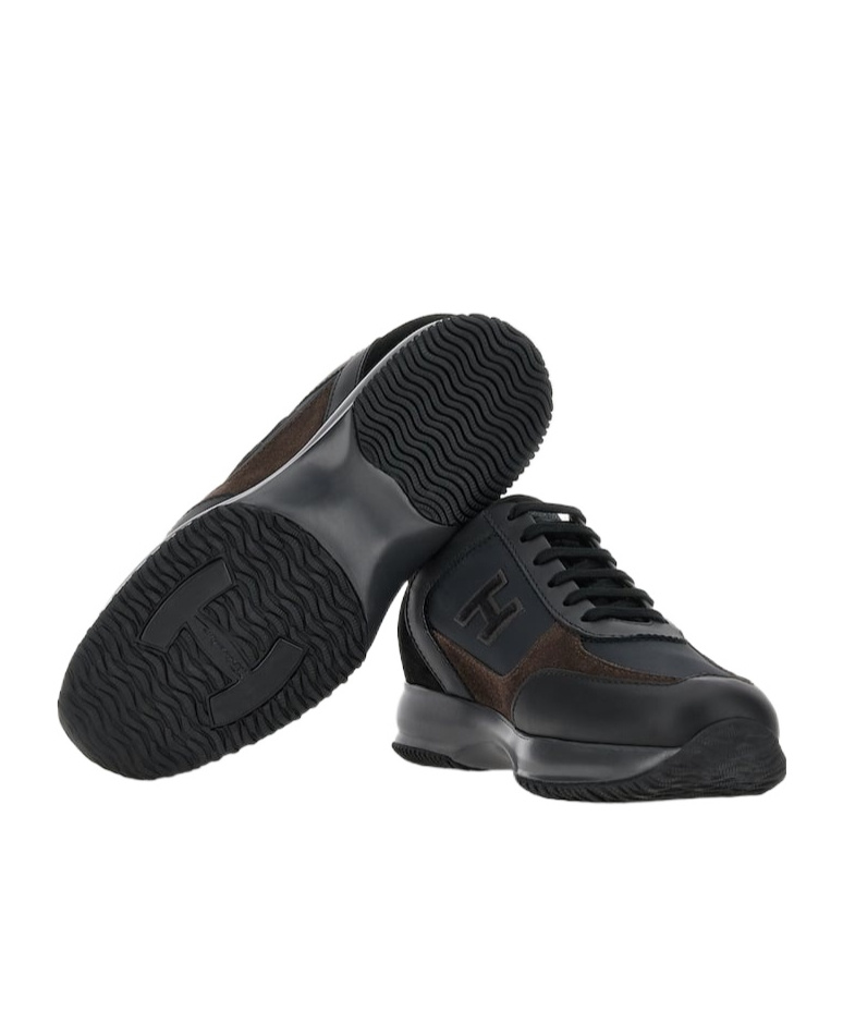 Hogan Men's Interactive H Sneakers In Black