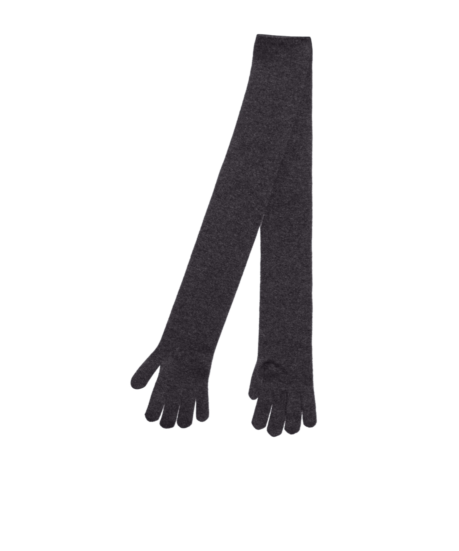 Max Mara Timor Long Gloves Five Finger Design In Black