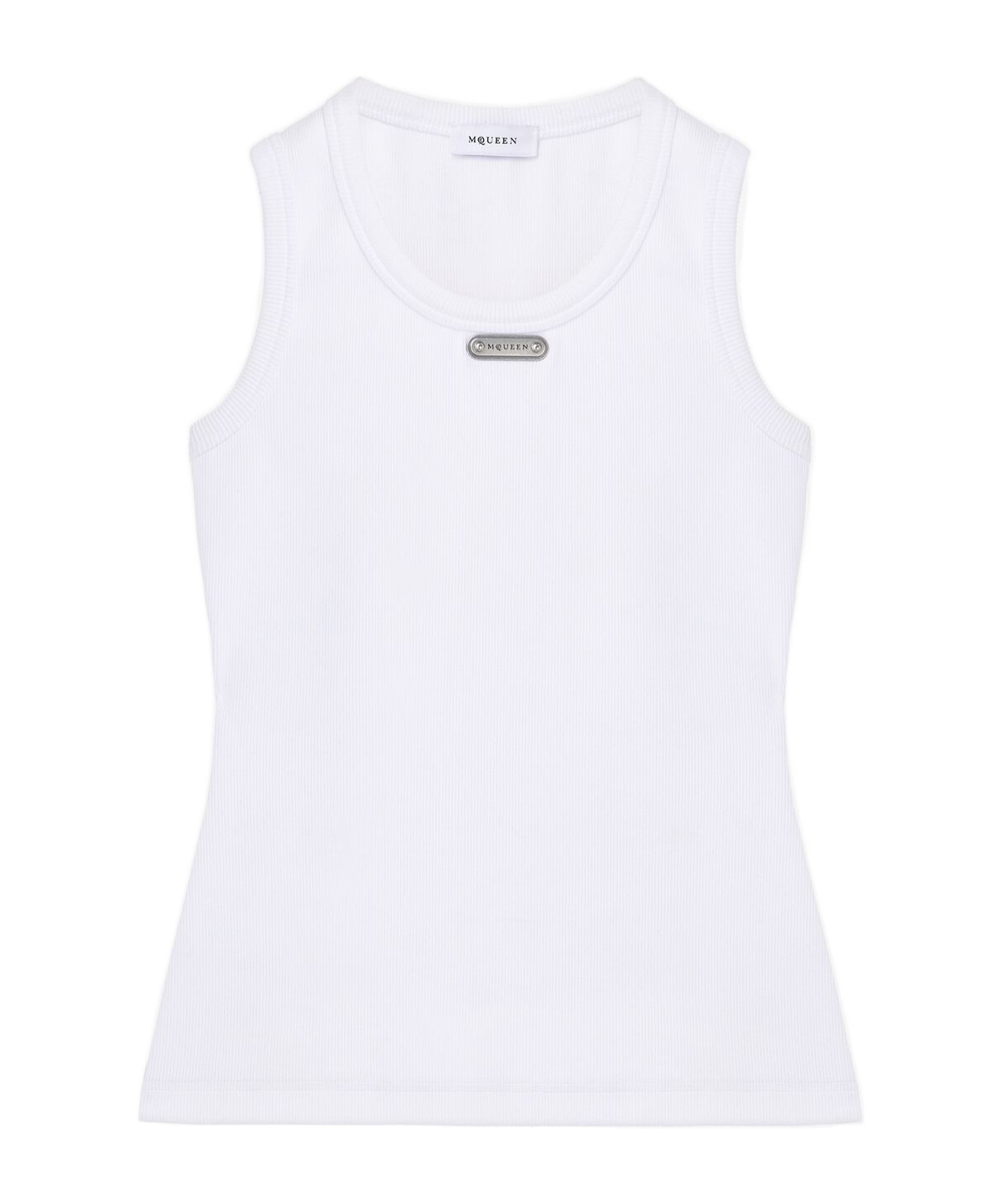 Alexander Mcqueen Mcqueen Placket Tank Top In White