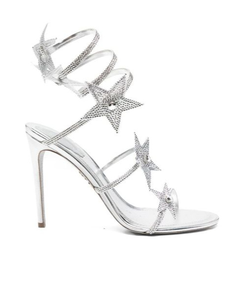 René Caovilla 105mm Cleo Sandals In White