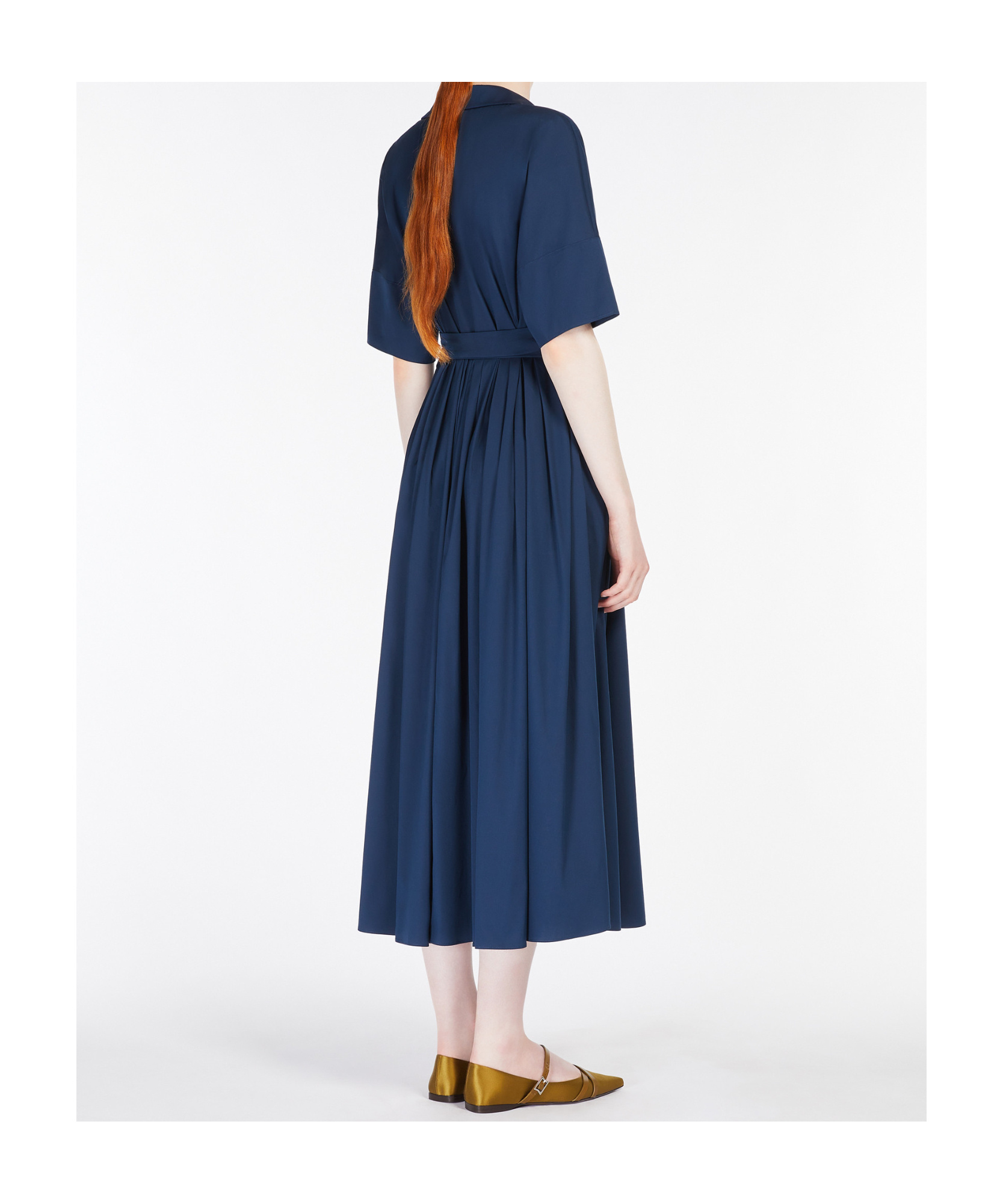 MAX MARA STRETCH POPLIN WRAP DRESS