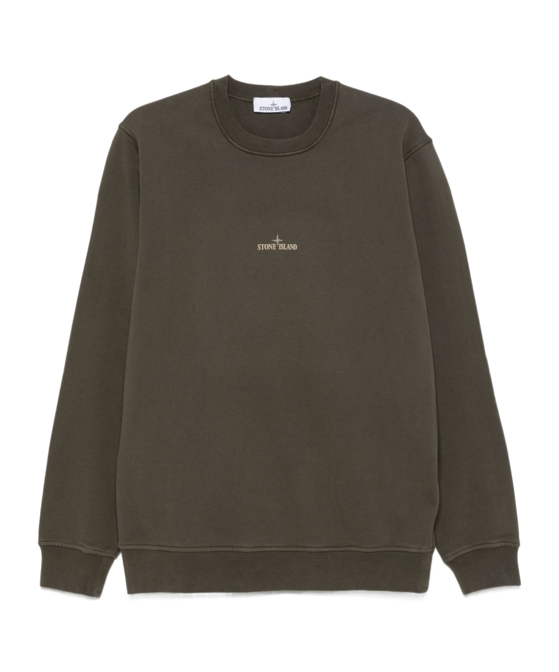 Stone Island Logo-print Sweatshirt In Green
