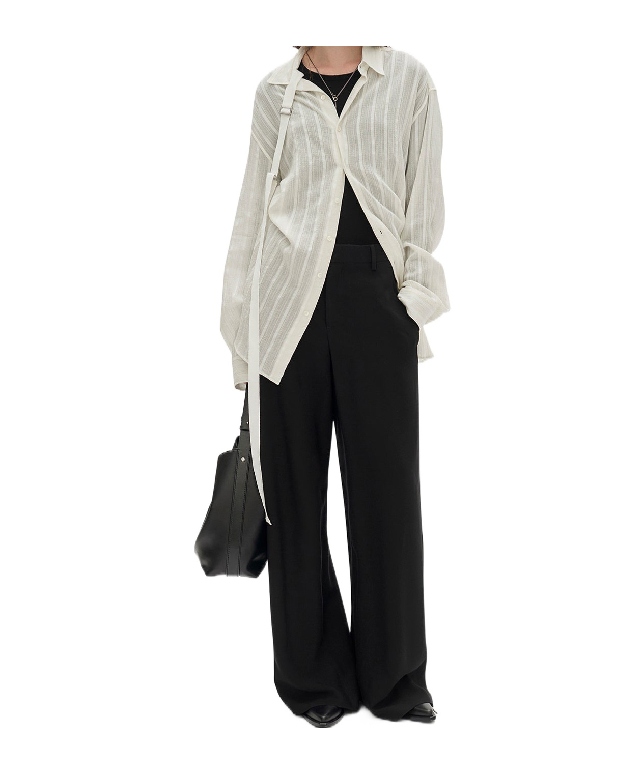 Ann Demeulemeester Odeta Draped Comfort Trousers In Black