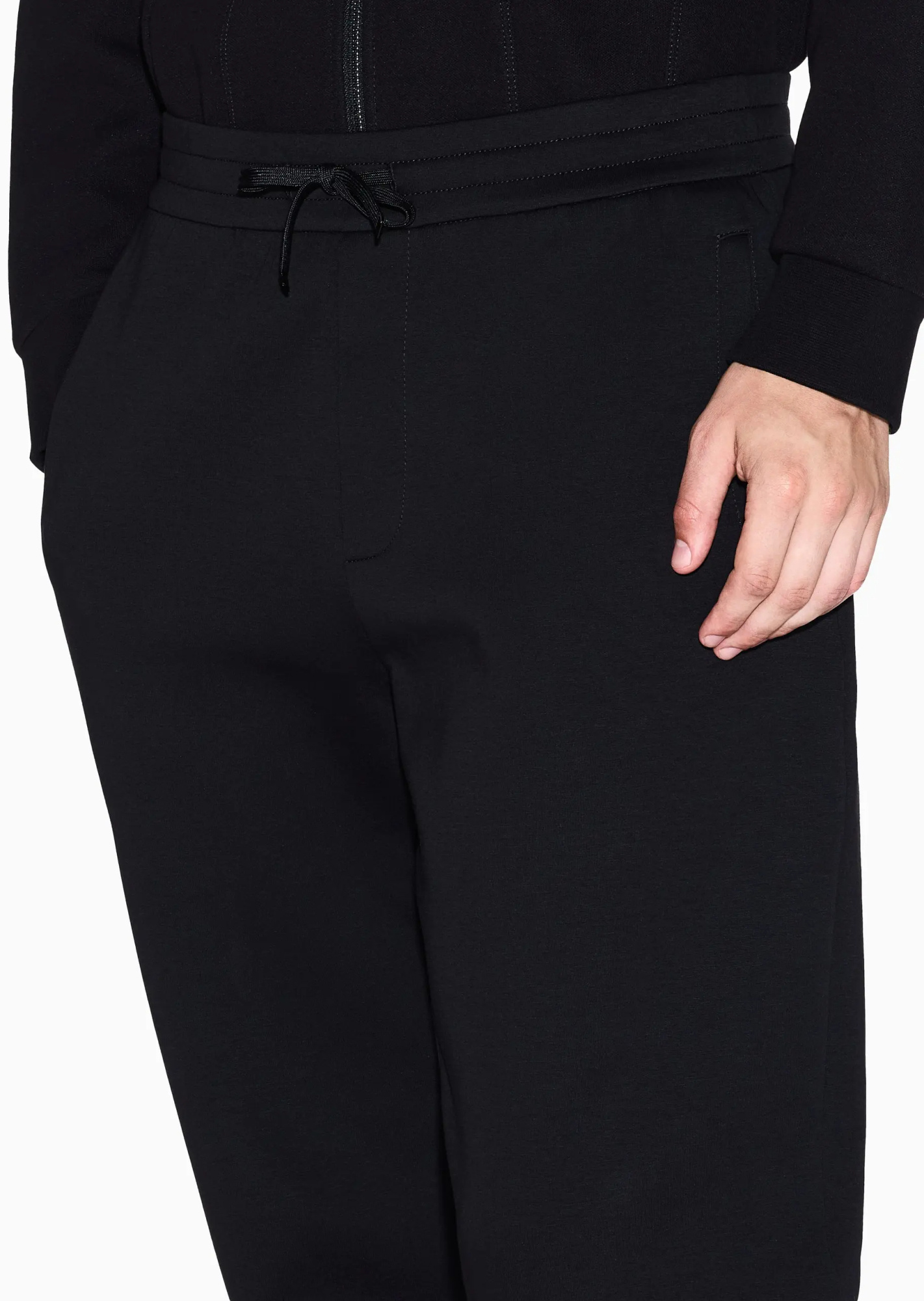 Armani Exchange Drawstring Sweatpants In Black