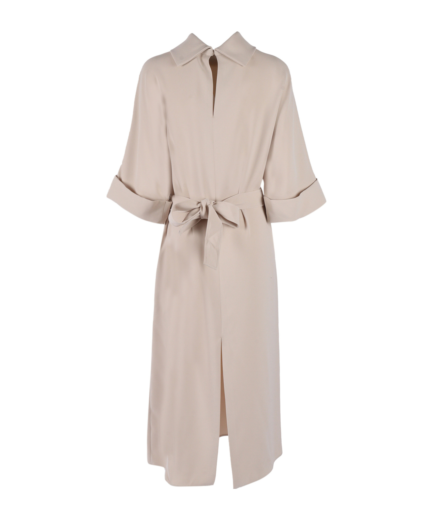 P.a.r.o.s.h Embroidered Belted Dress With Relaxed Fit In Multi