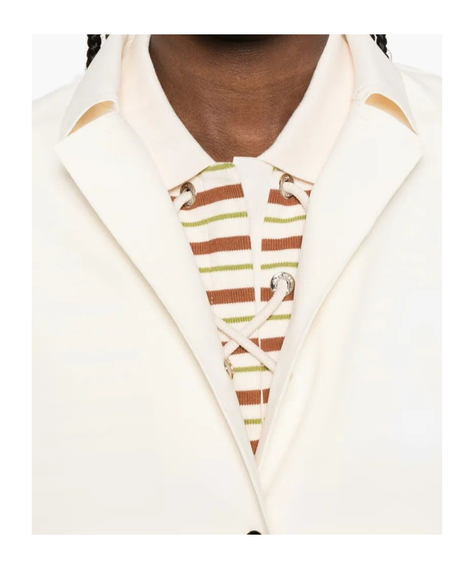 Herno Buttoned Pocket Jacket In White