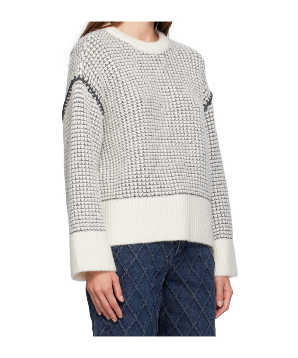 Shop Rag & Bone Katie Checked Sweater In White