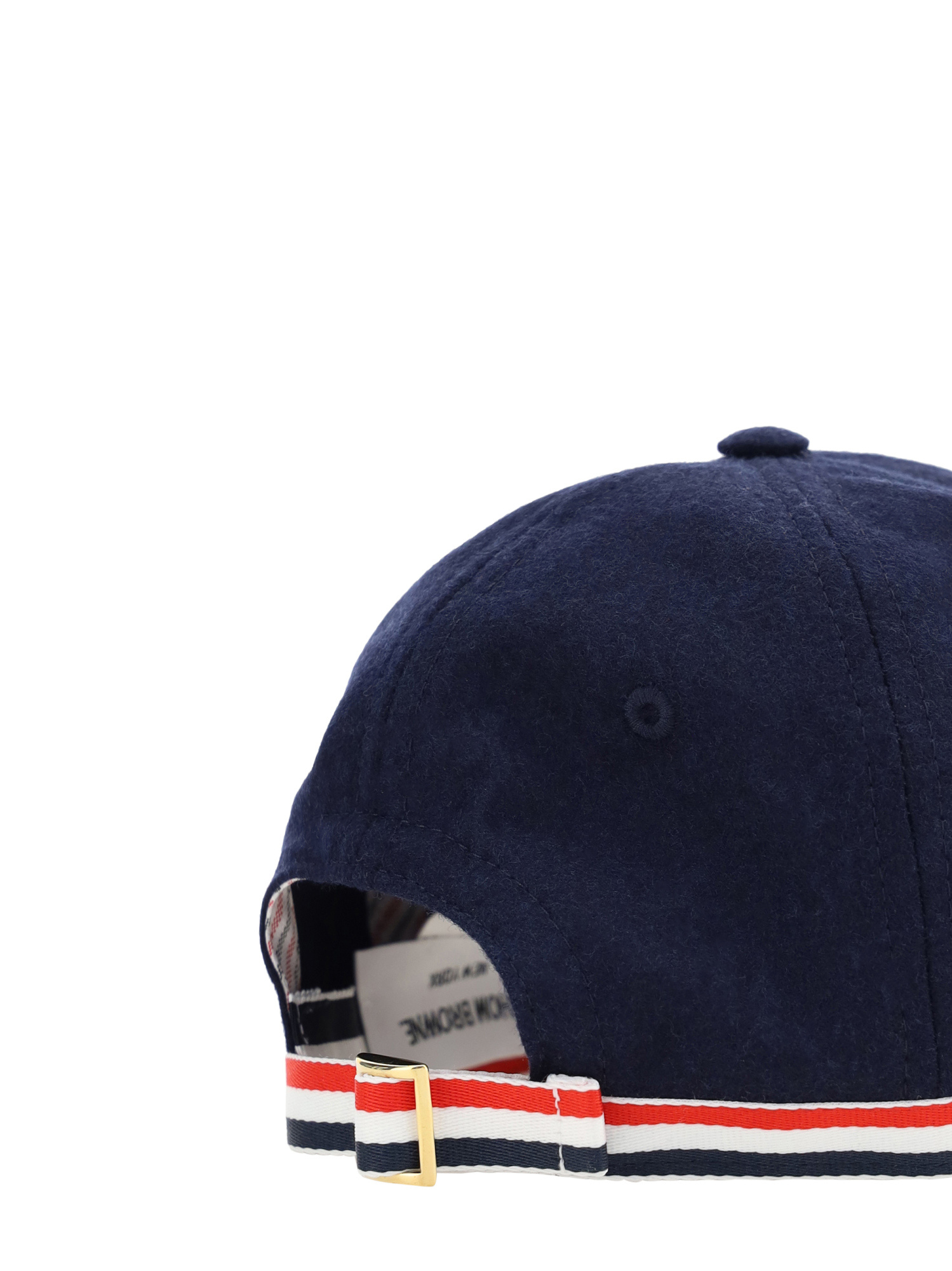 Thom Browne Gg Bow Baseball Cap In Wool Flannel Accessories In Blue