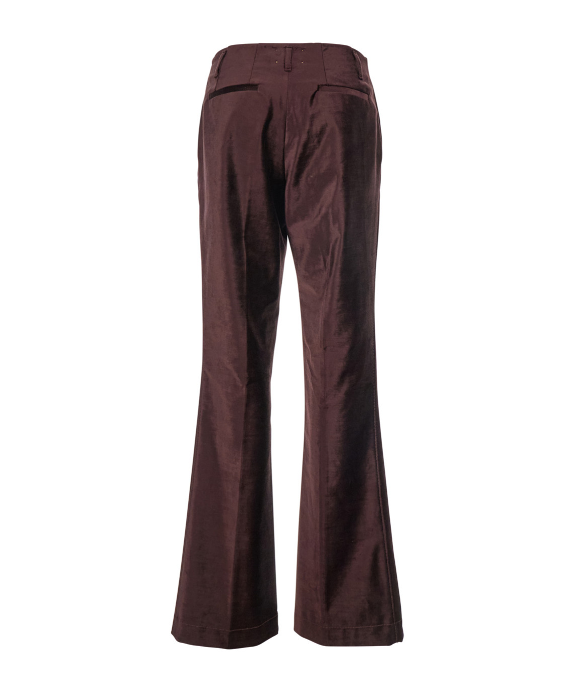 Shop Forte Forte Cotton Viscose Stretch Velvet Trumpet Shaped Pants