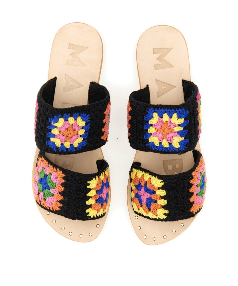 Manebi Manebí Yucatán Crochet Two Bands Sandals In Multicolor