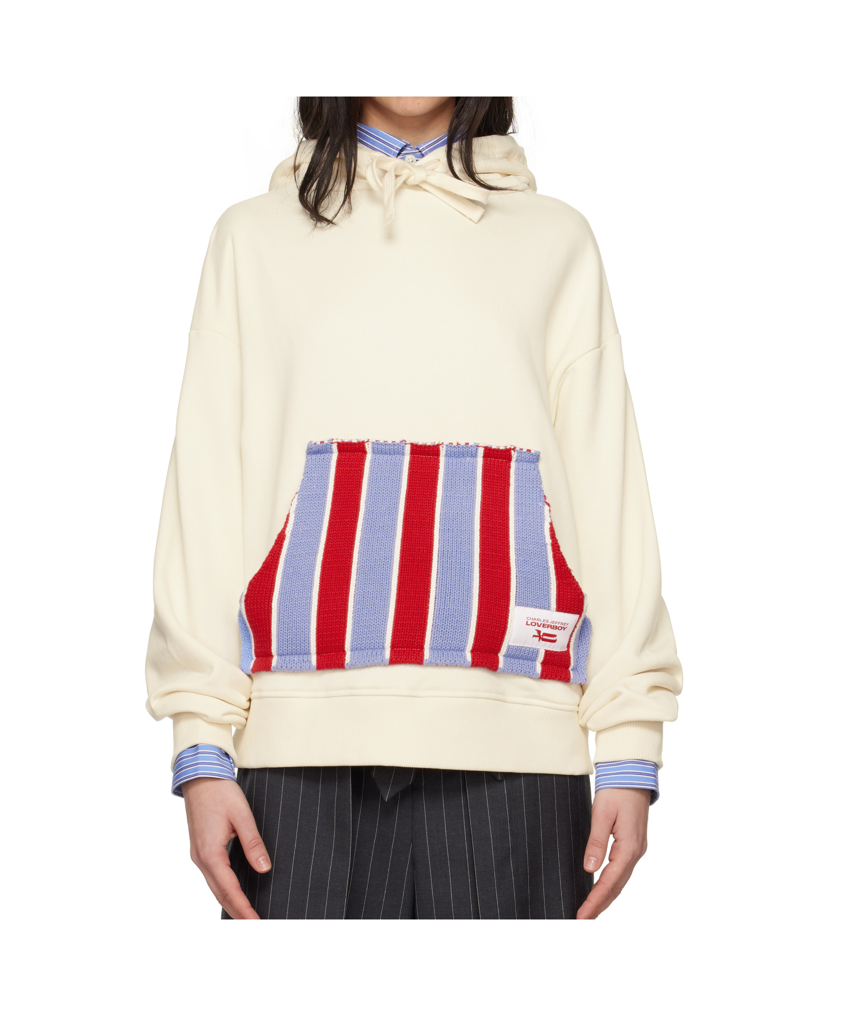 CHARLES JEFFRREY LOVERBOY PATCH RABBIT EARS HOODIE