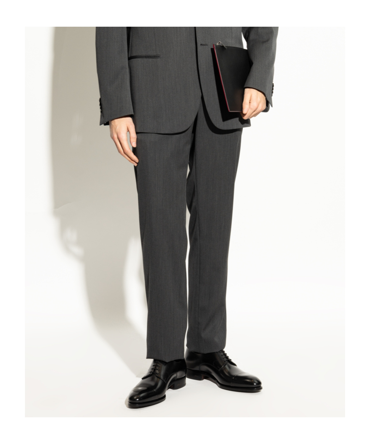 Brioni Leather Oxford Shoes In Black