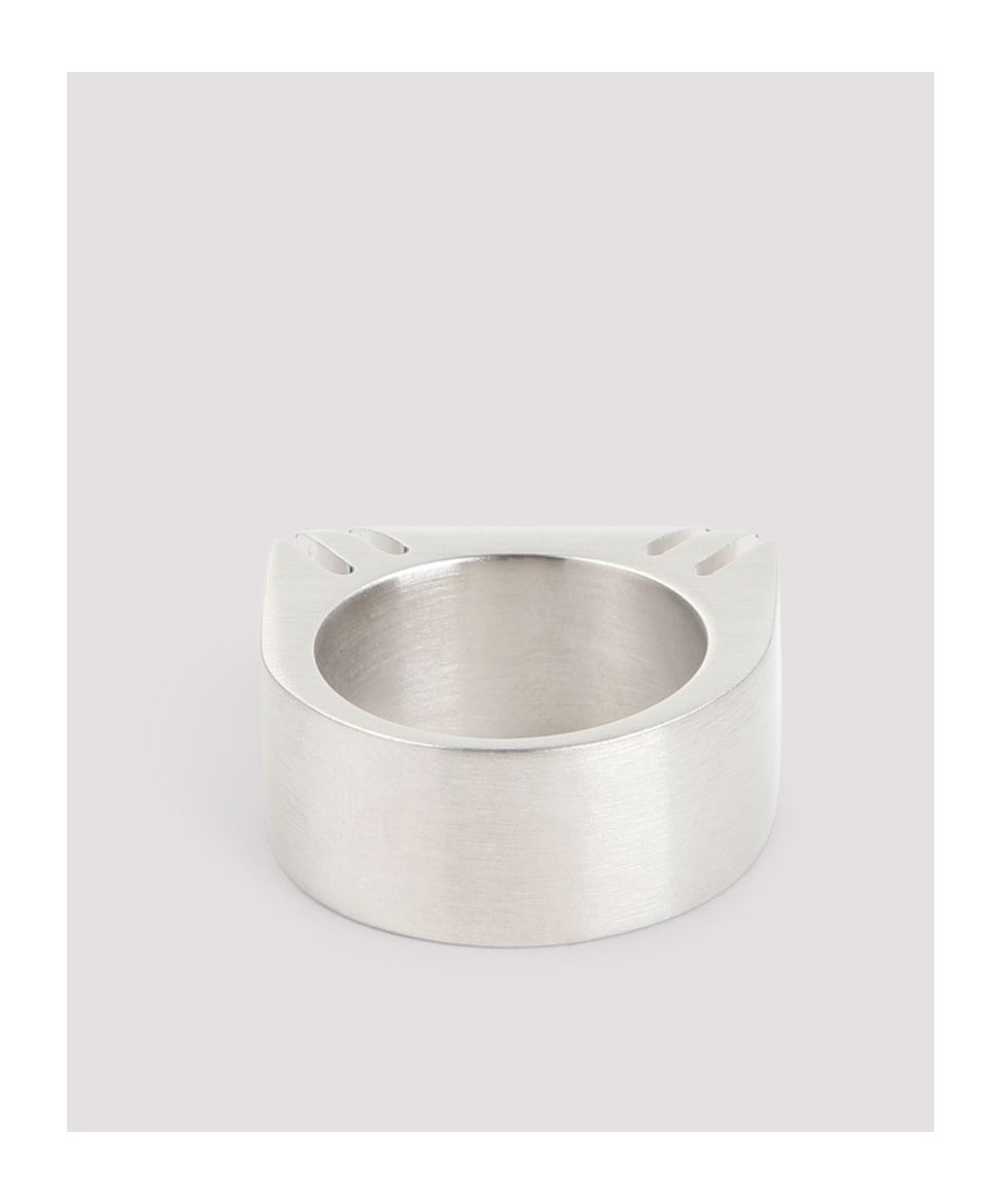Rick Owens Bevel Cut Ring In White