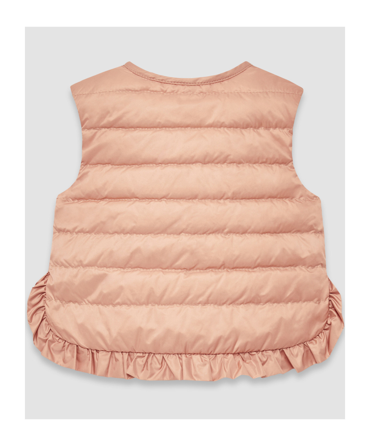 Moncler Sleevless Down Vest In Nude