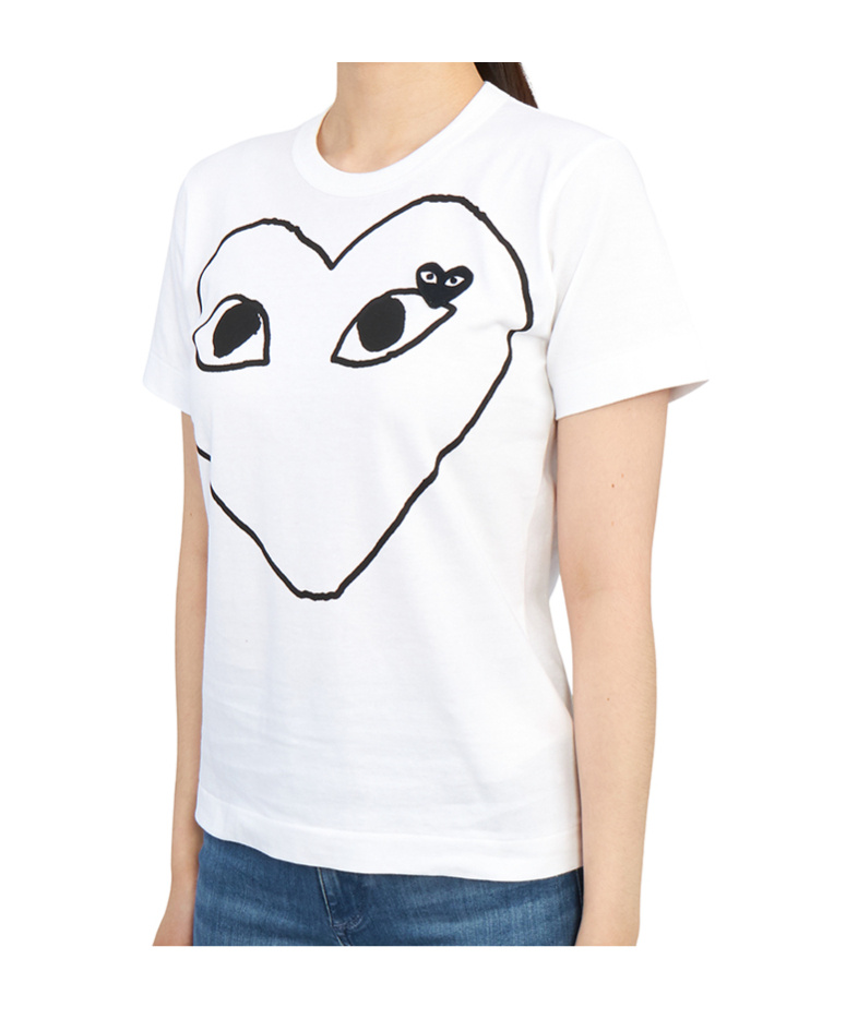 Comme Des Garçons Crew Neck T-shirt In White
