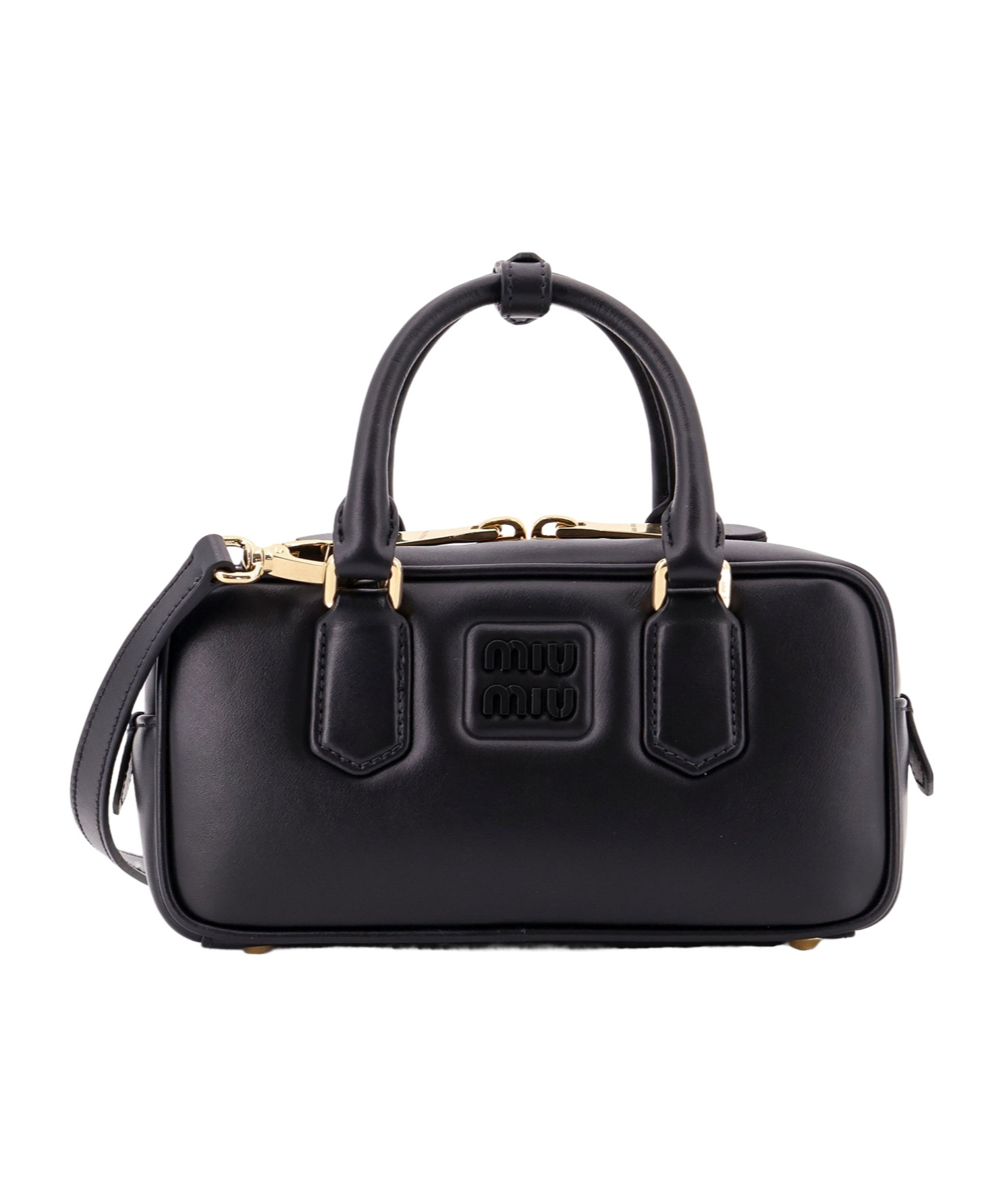 Miu Miu Logo Shoulder Bag In Brown