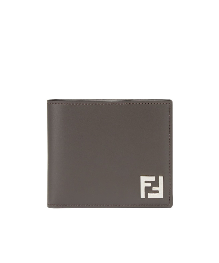 Fendi Ff-plaque Wallet In Black