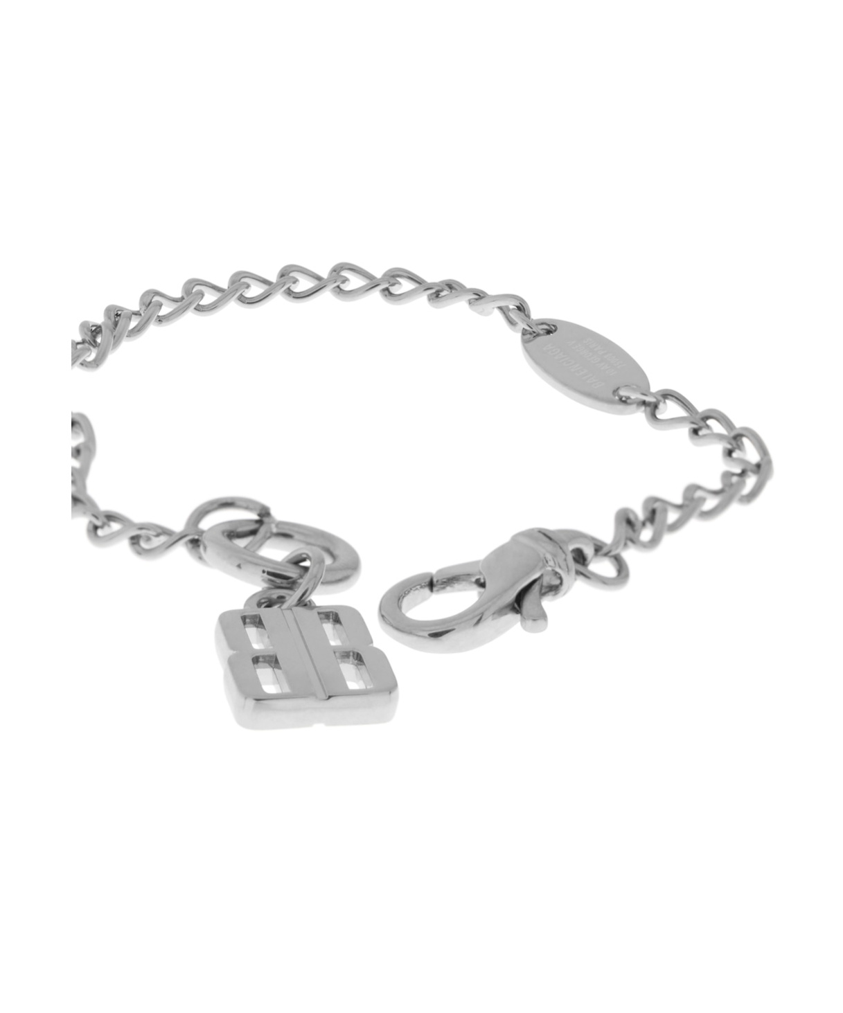 Balenciaga Nano Thin Bracelet In Silver