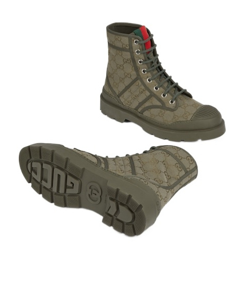 Gucci Men's Lug-sole Boot In Green