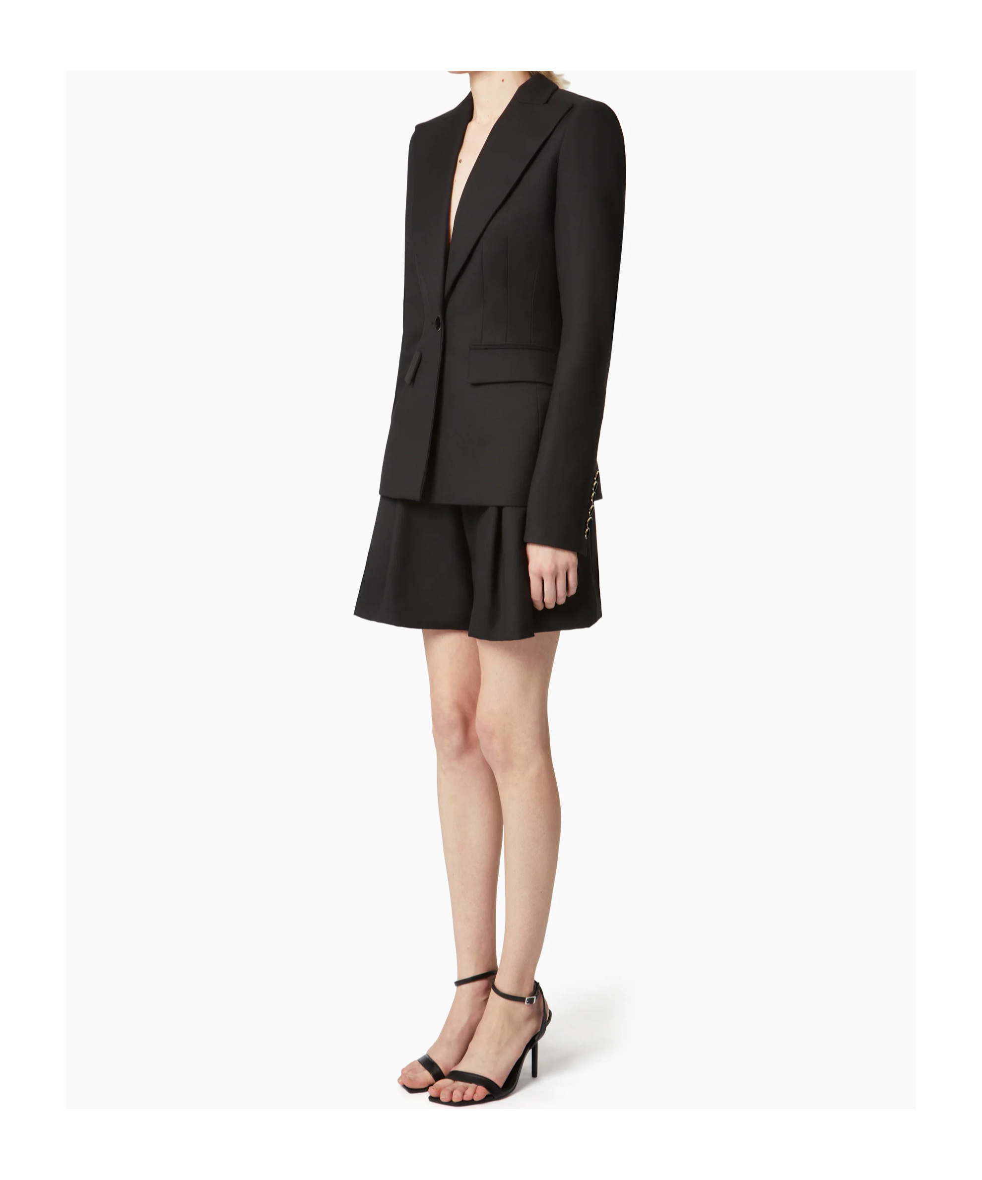 Nina Ricci Open Draped Back Jacket In Black