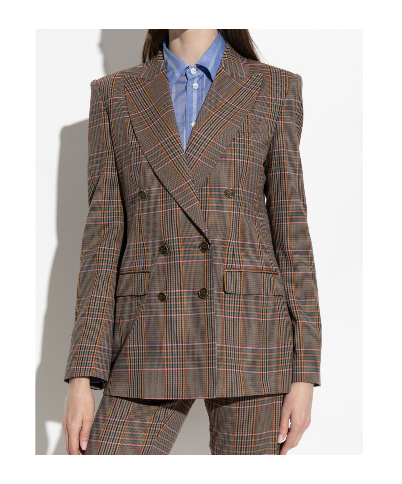 Etro Checked Double-breasted Blazer