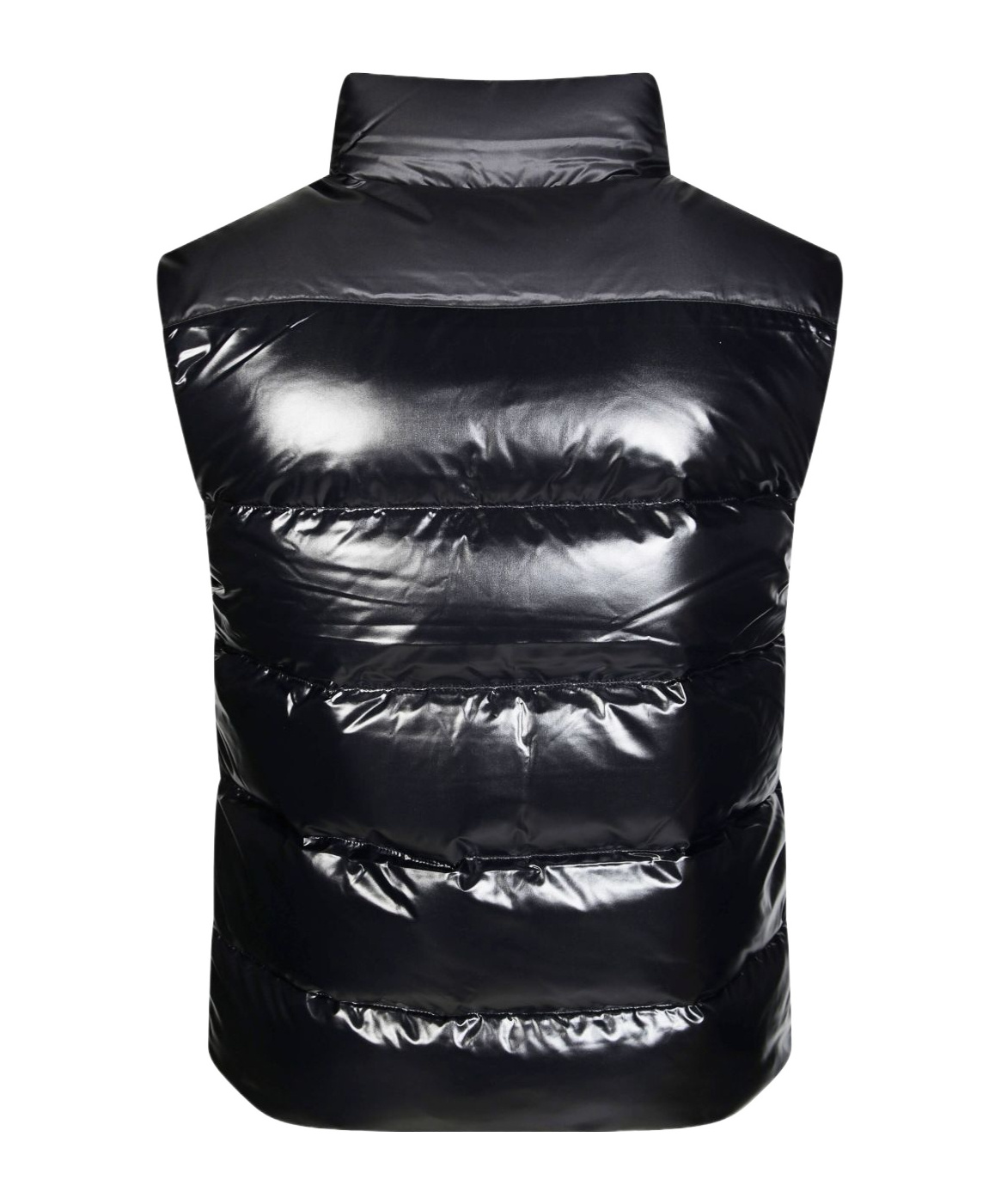 Pyrenex High Collar Sleeveless Cotton Coat In Black