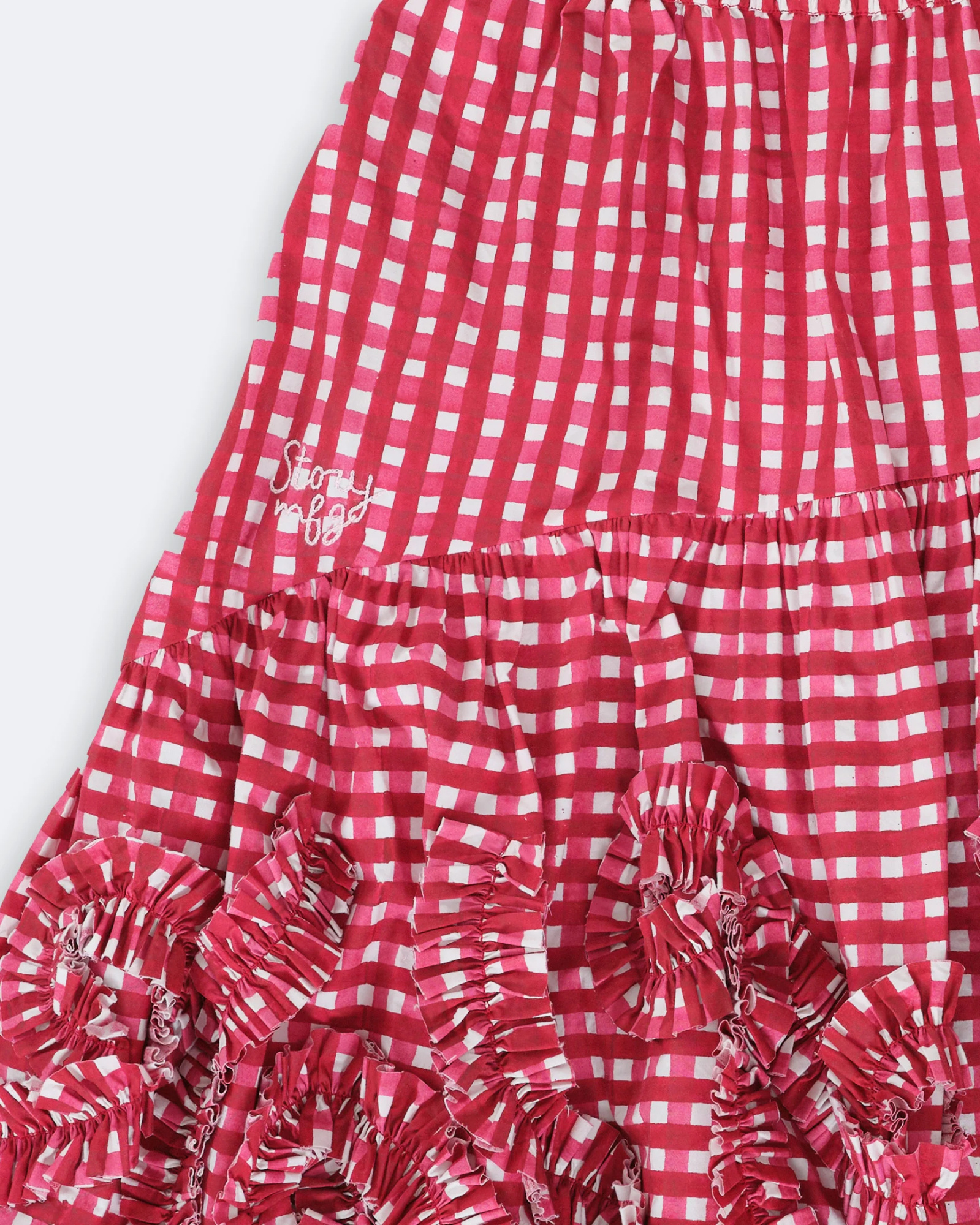 Story Mfg. Elastic Waist Skirt In Red