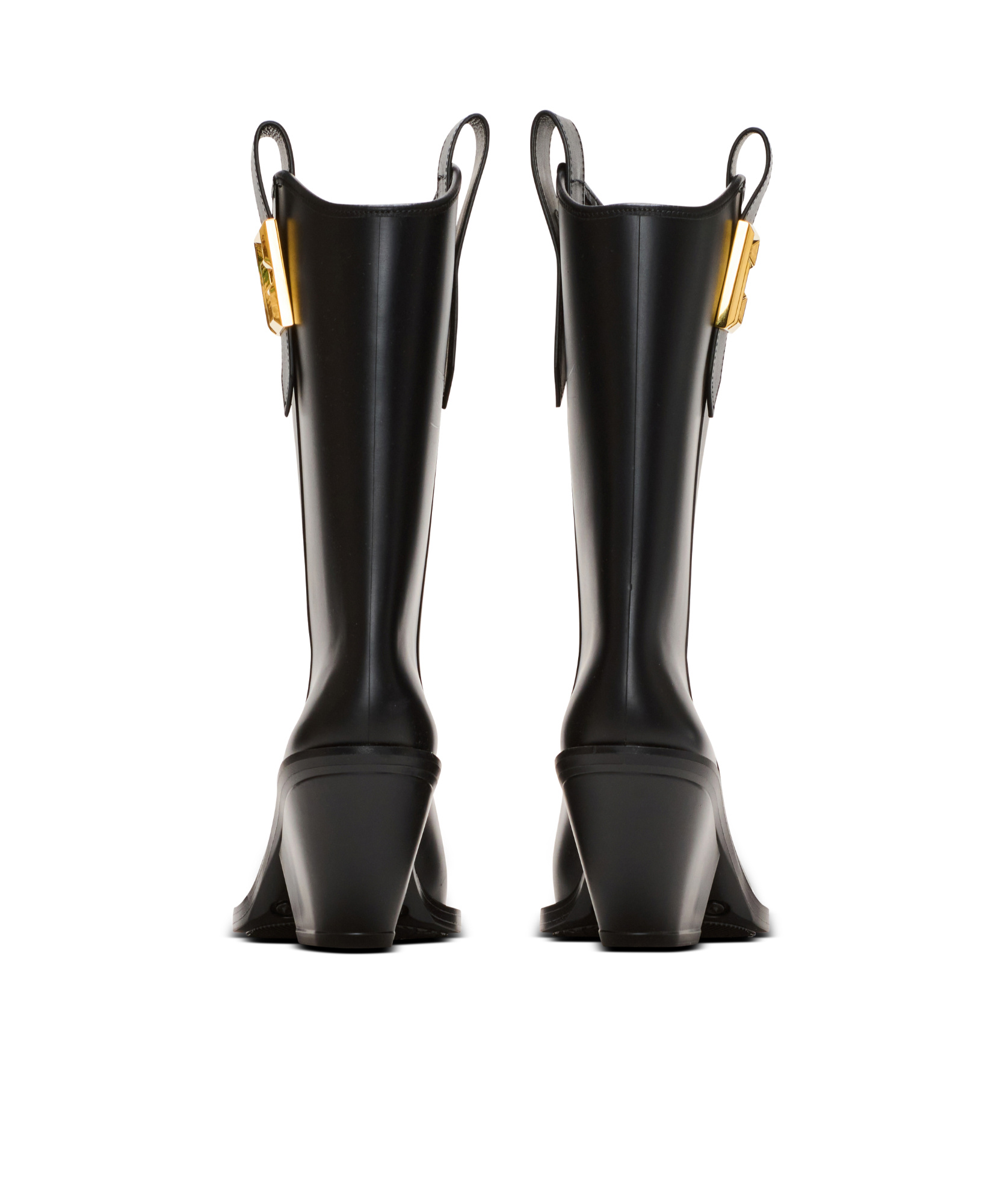 Balmain Tess 55mm Logo-plaque Boots In Black