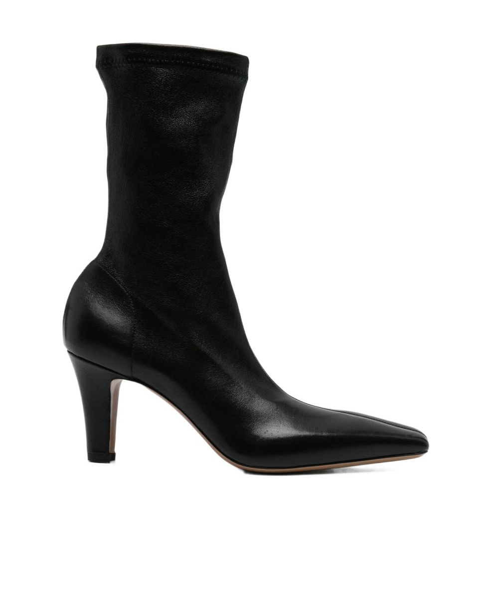 Paris Texas 80mm Leather Boots In Black