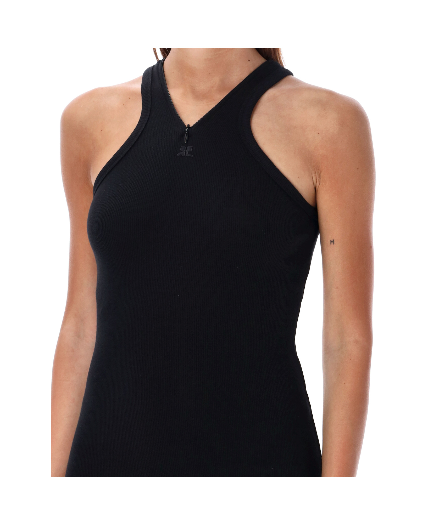 Shop Courrèges Criss-cross 90's Mini Dress In Black