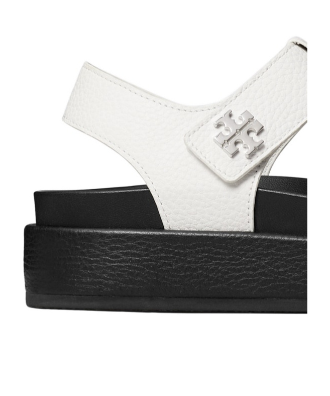 Tory Burch Kira Leather Sport Fisherman Sandals In White