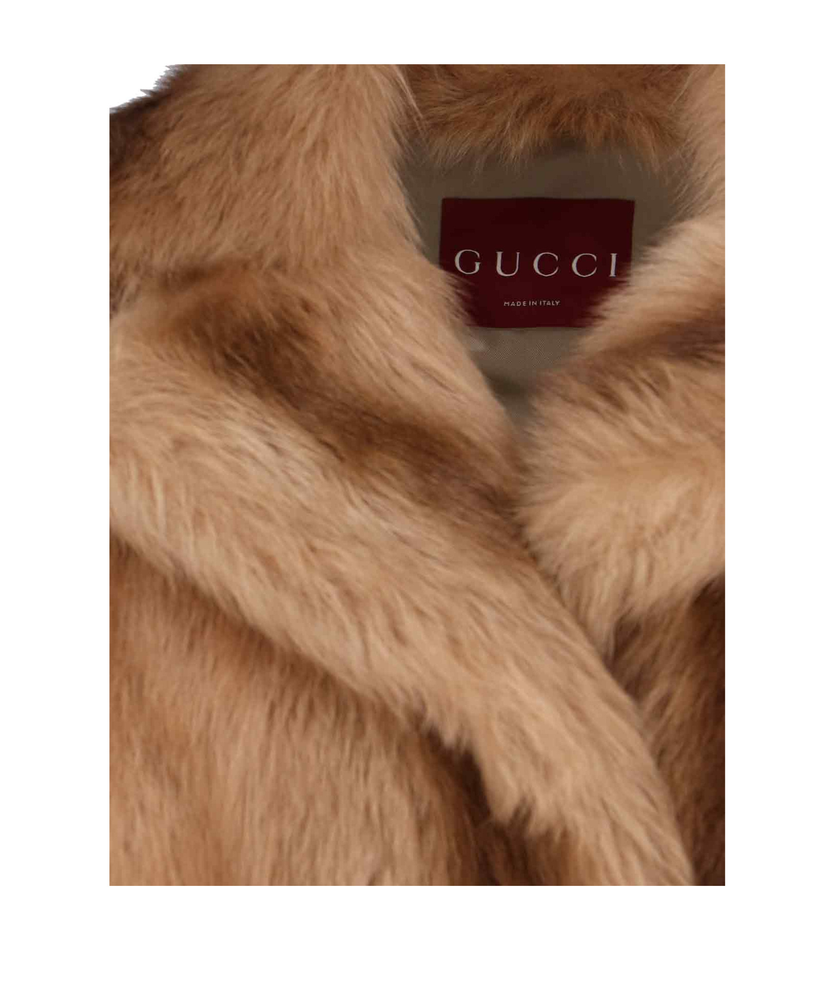 Gucci Oversized Sheepskin Fur In Blue
