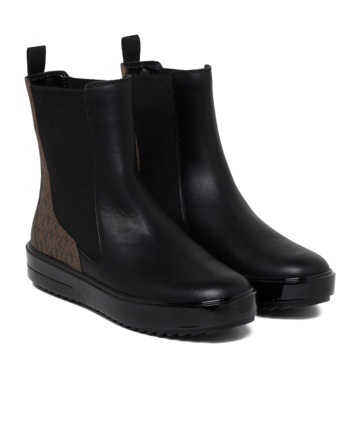 Michael Kors Emmet 40mm Panelled Chelsea Boots In Black