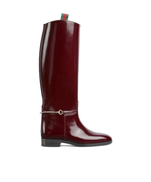 Gucci Horse Collar Button Boots In Brown