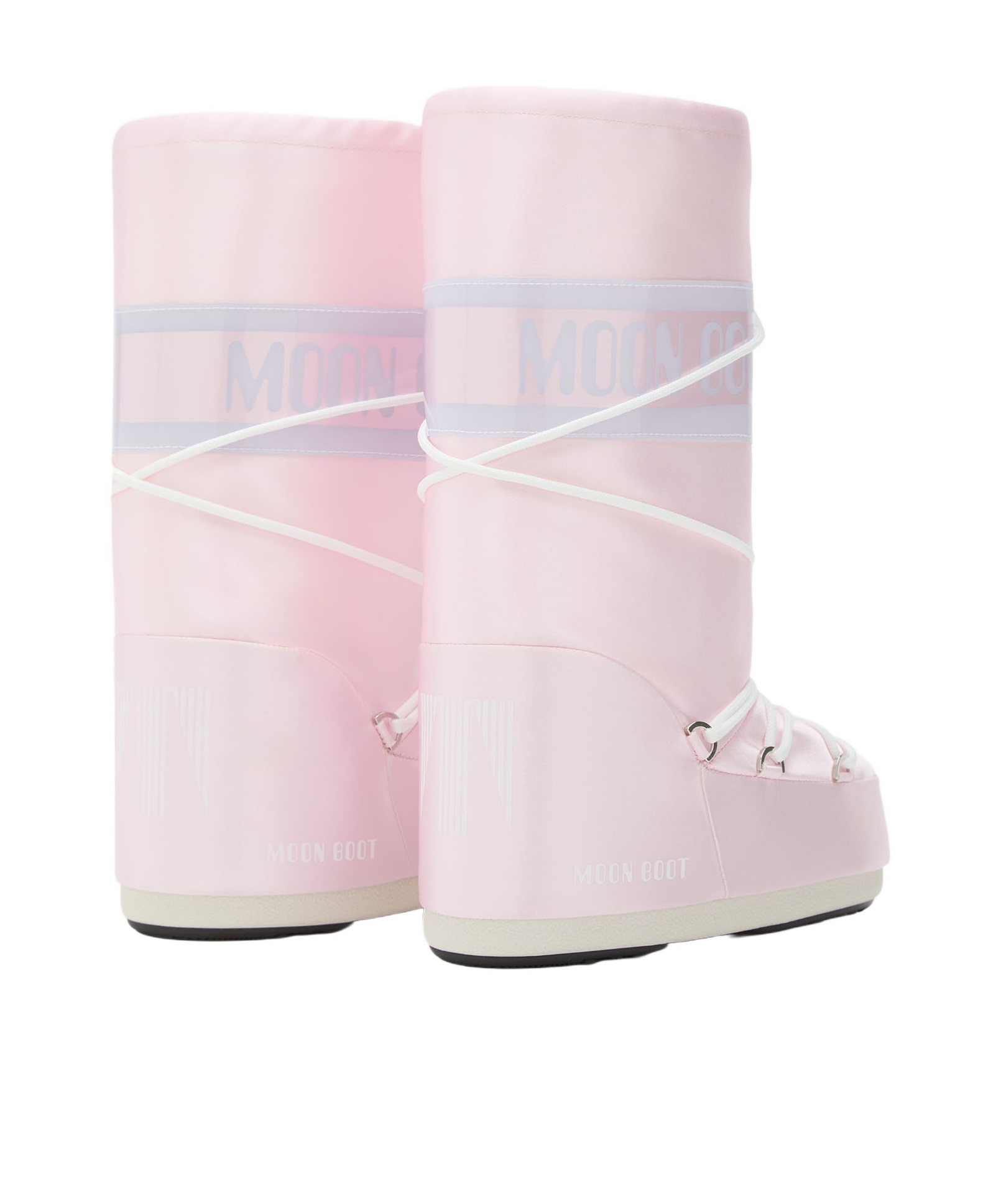 Moon Boot Icon Logo-print Lace-up Boots In Pink