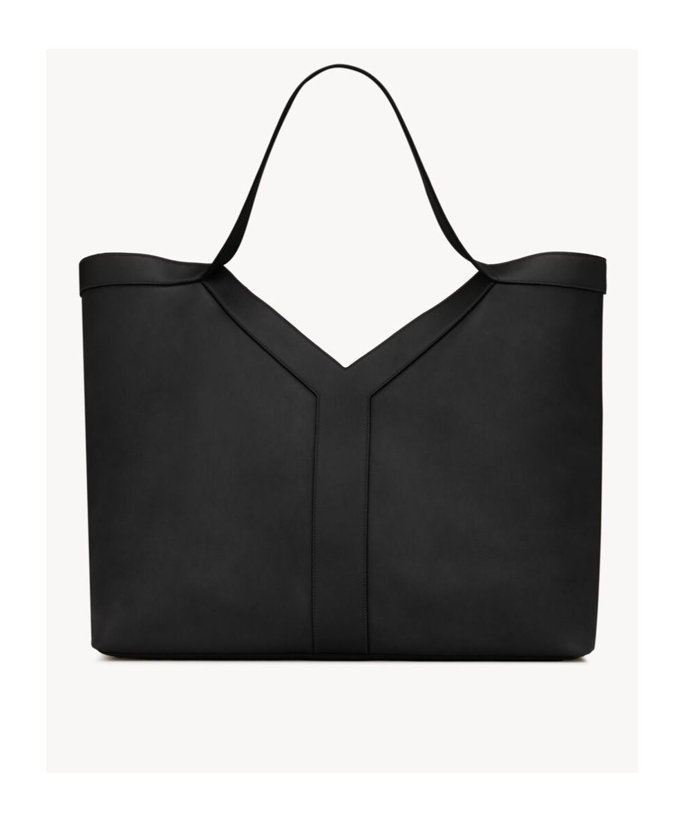Saint Laurent Y Tote In Leather In Black
