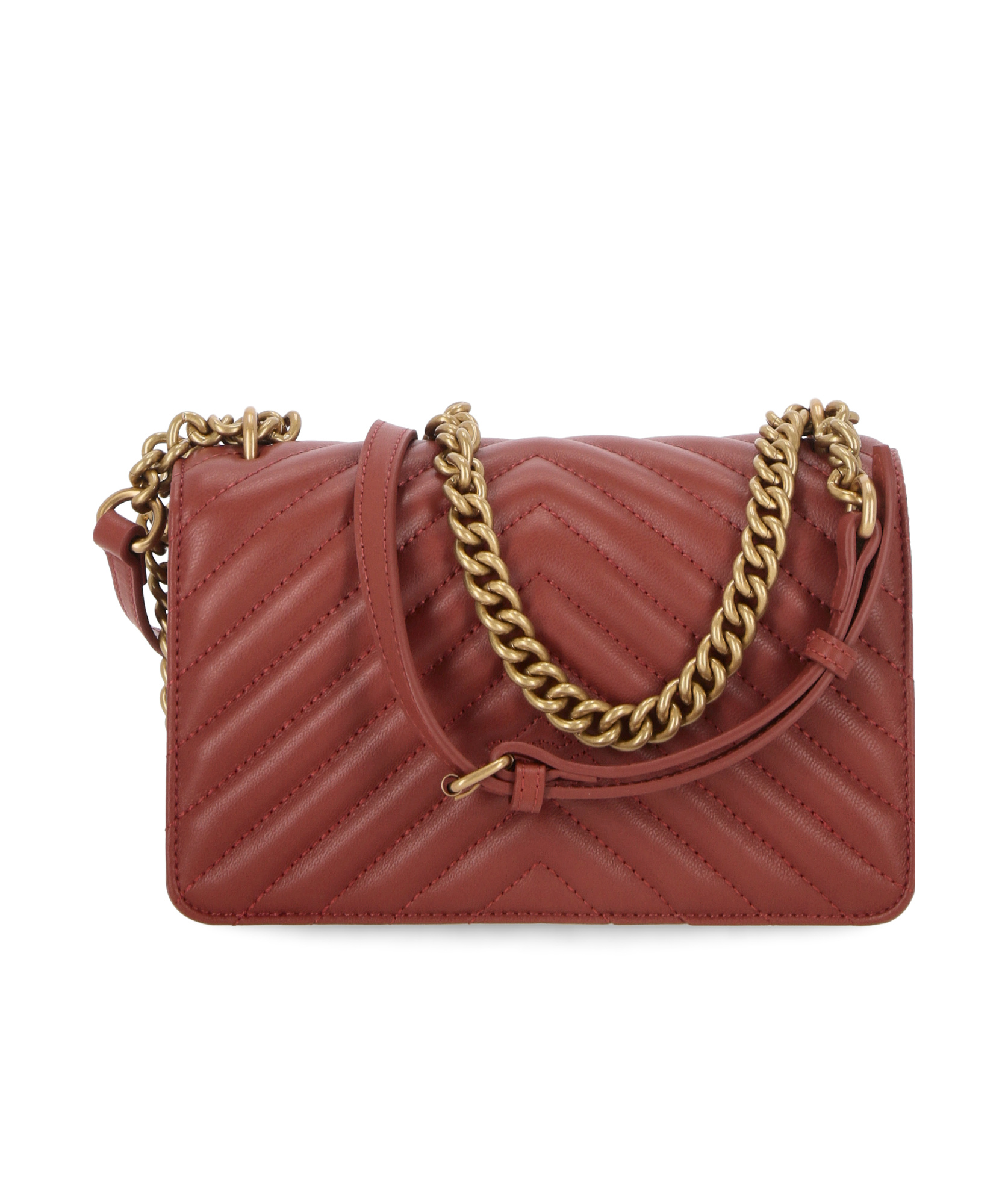 Pinko Flip Shoulder Bag In Brown