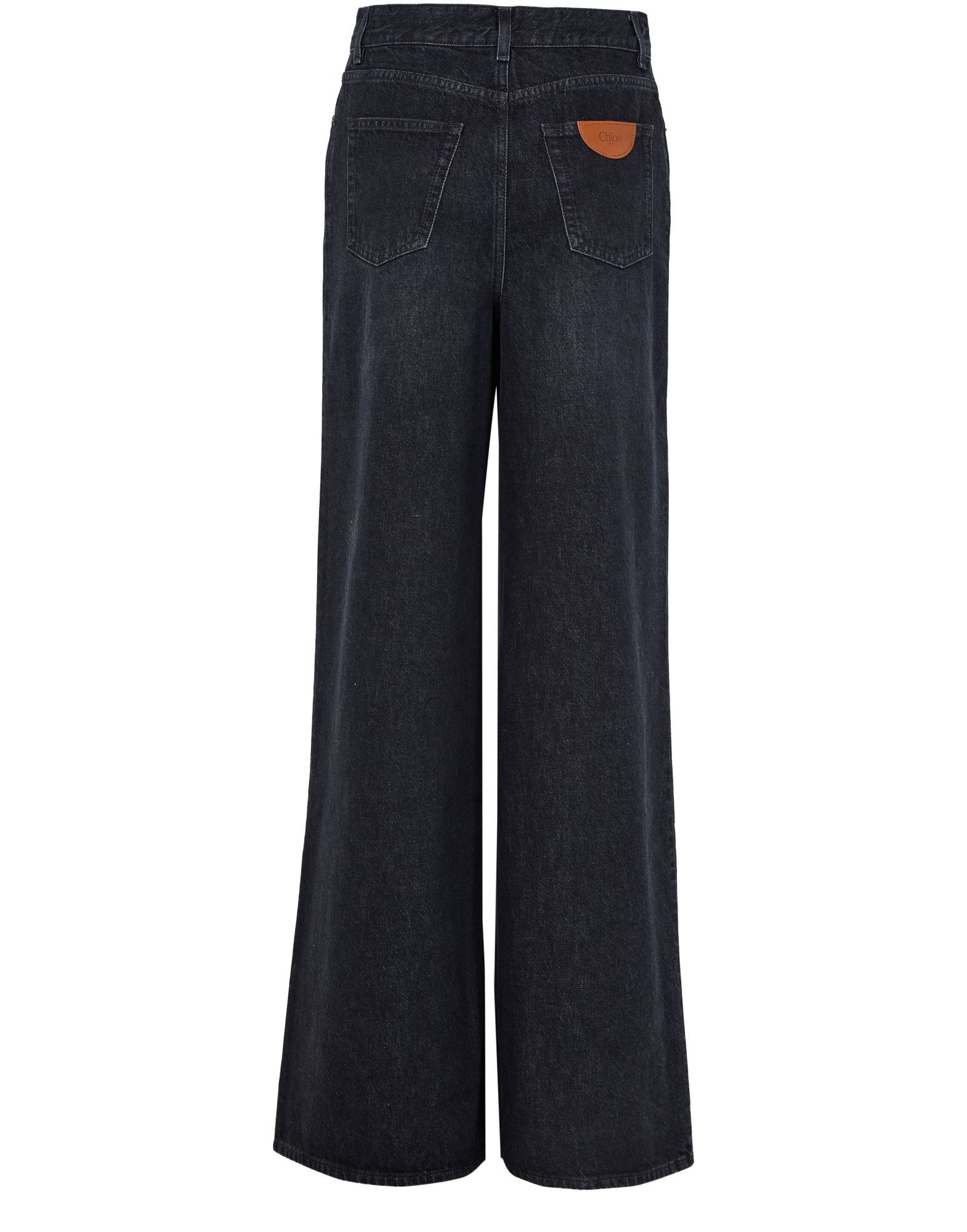 Chloé Ide Leg High-rise Jeans In Black