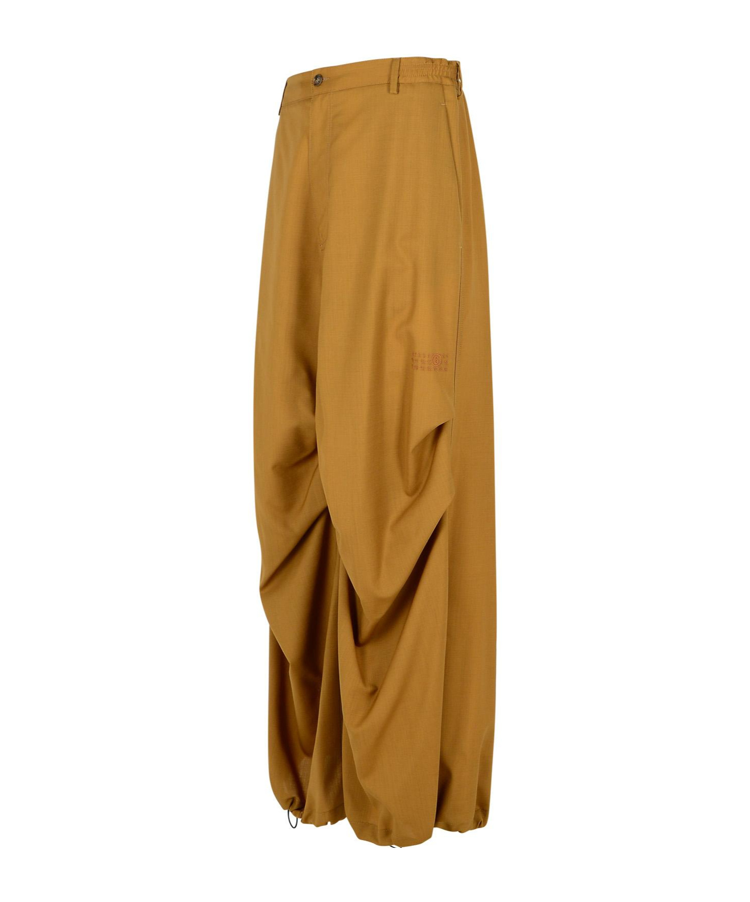 Mm6 Maison Margiela Button Detailed Drawstring Pants In Yellow