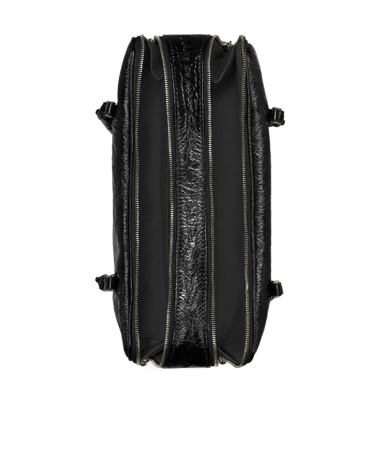 Tory Burch Small Marshmallow Crinkle-leather Shoulder Bag In Black