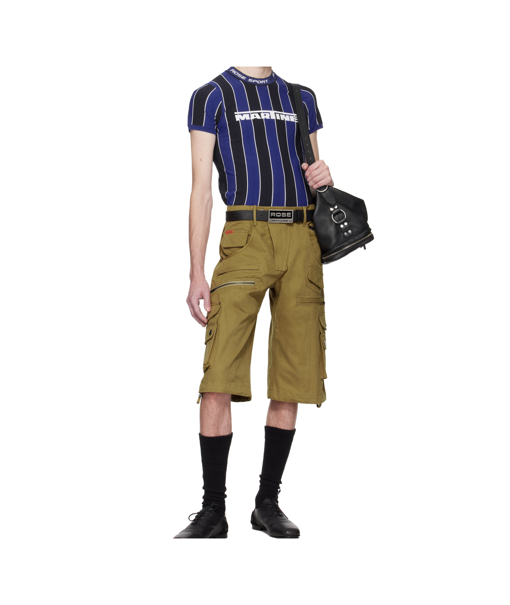Martine Rose Khaki Utility Shorts In Green