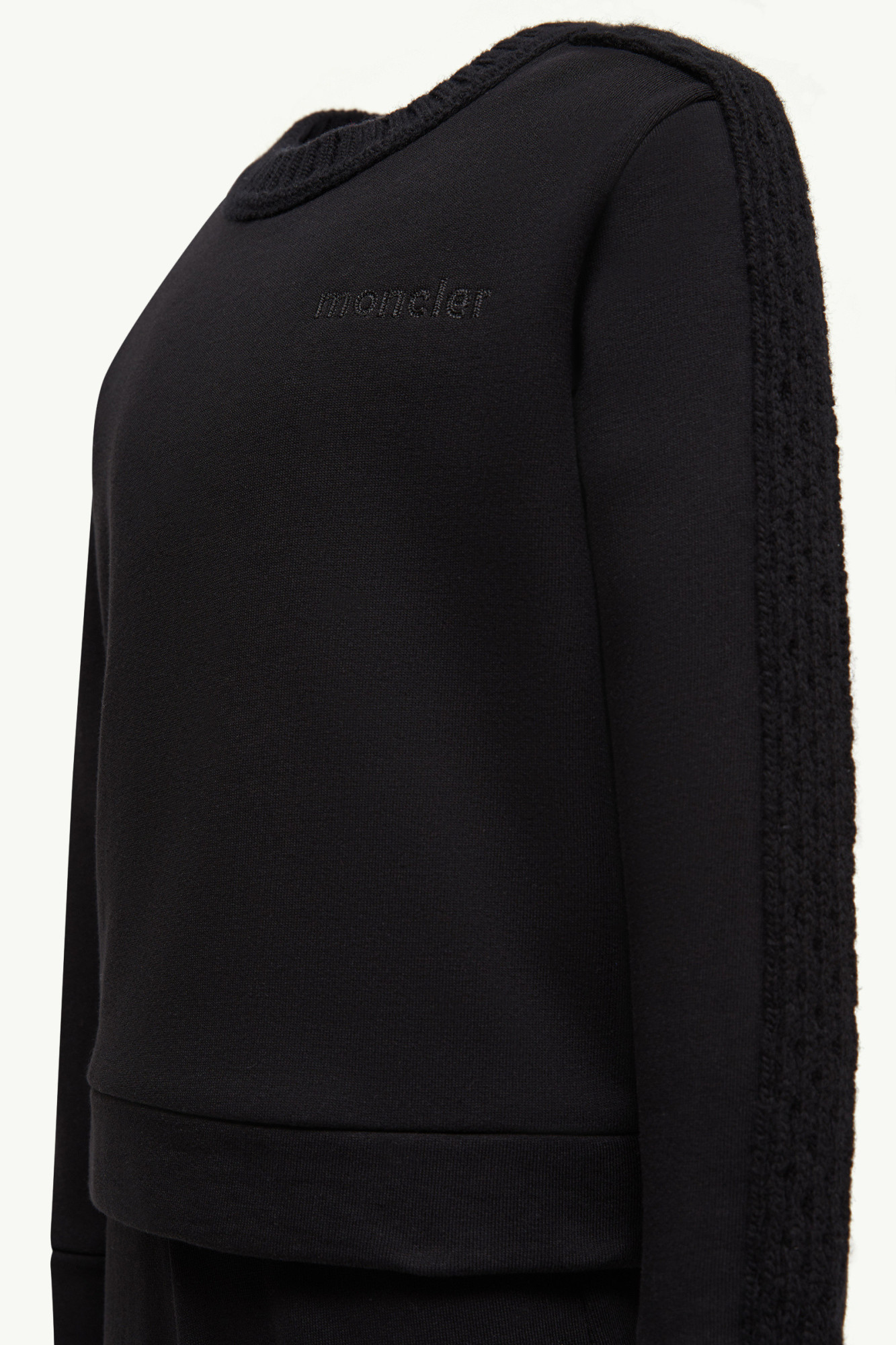 Moncler Wool-trimmed Cotton Tracksuit Set In Black