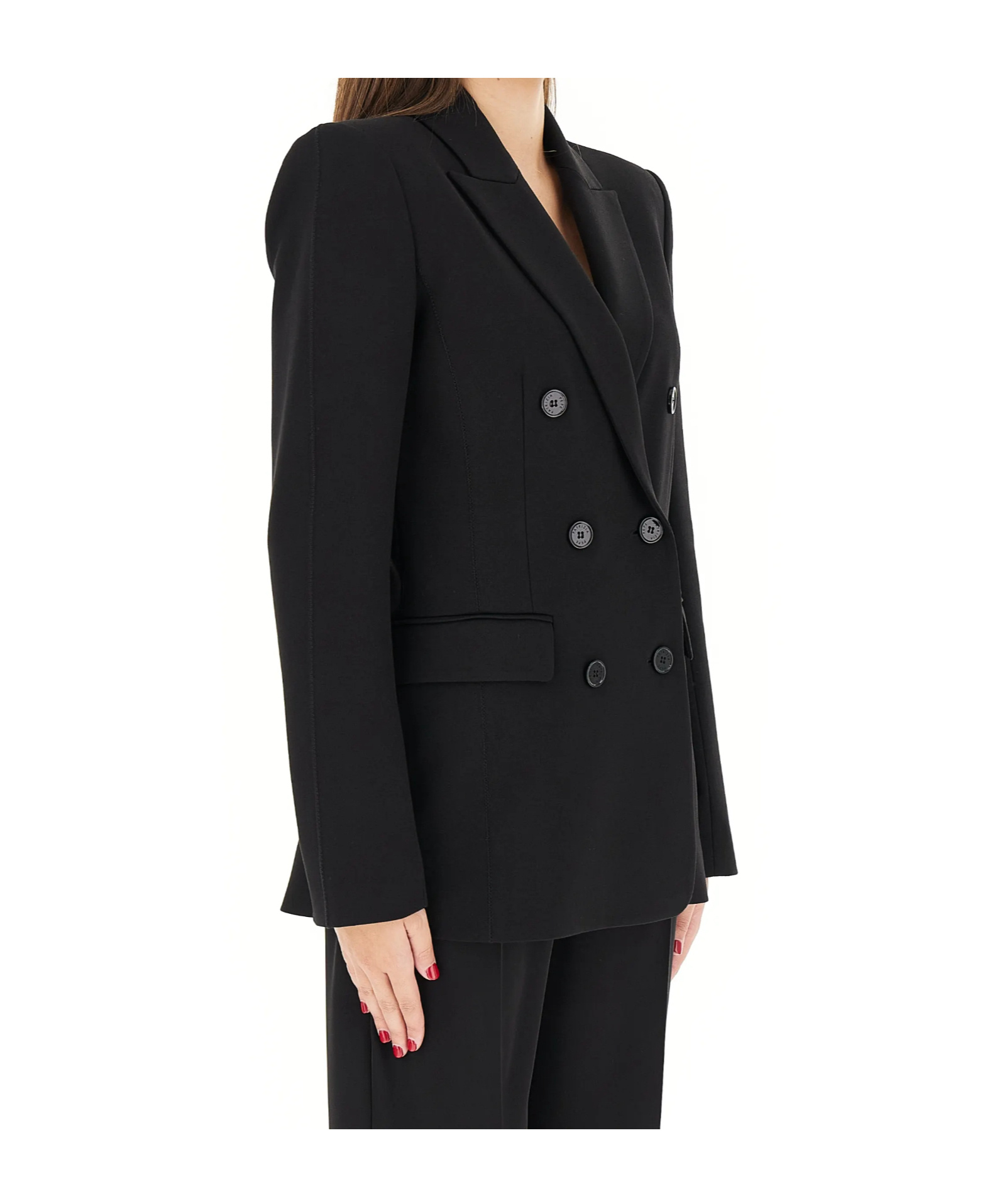 Patrizia Pepe Button-down Blazer In Black