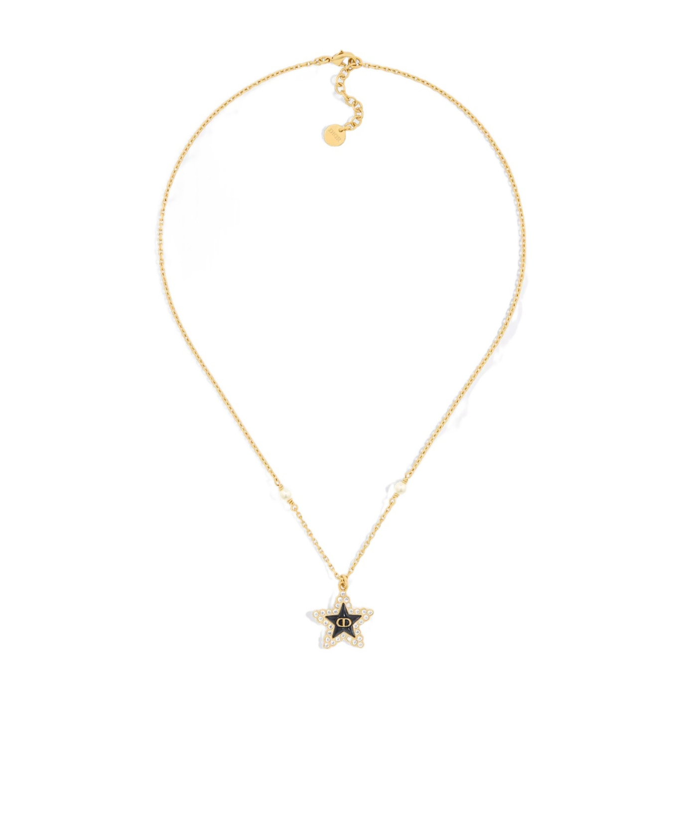 Dior Petit Cd Lucky Baroque Necklace In Black