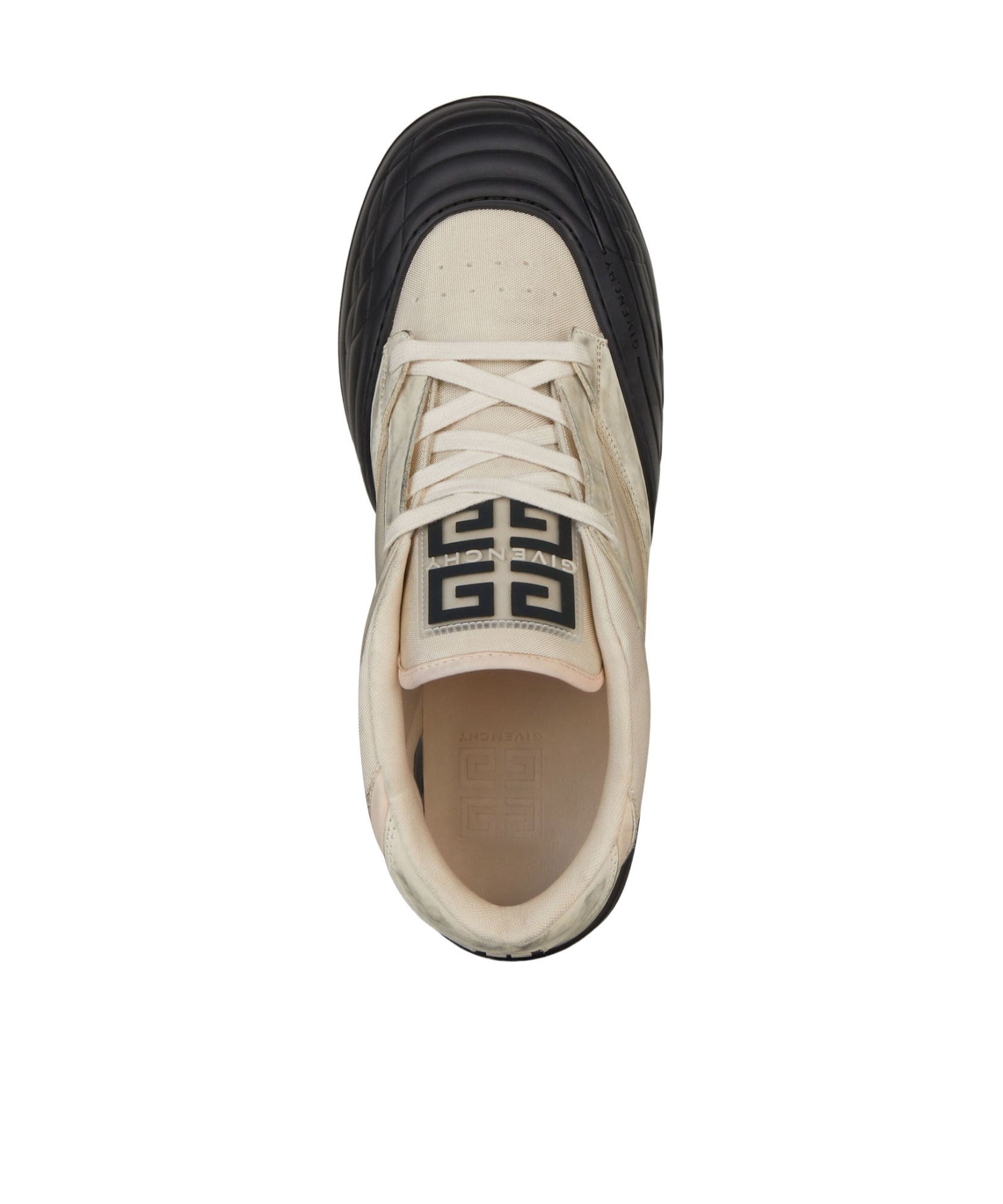 Givenchy Fabric And Leather Sneakers With Intentional Dirties In White