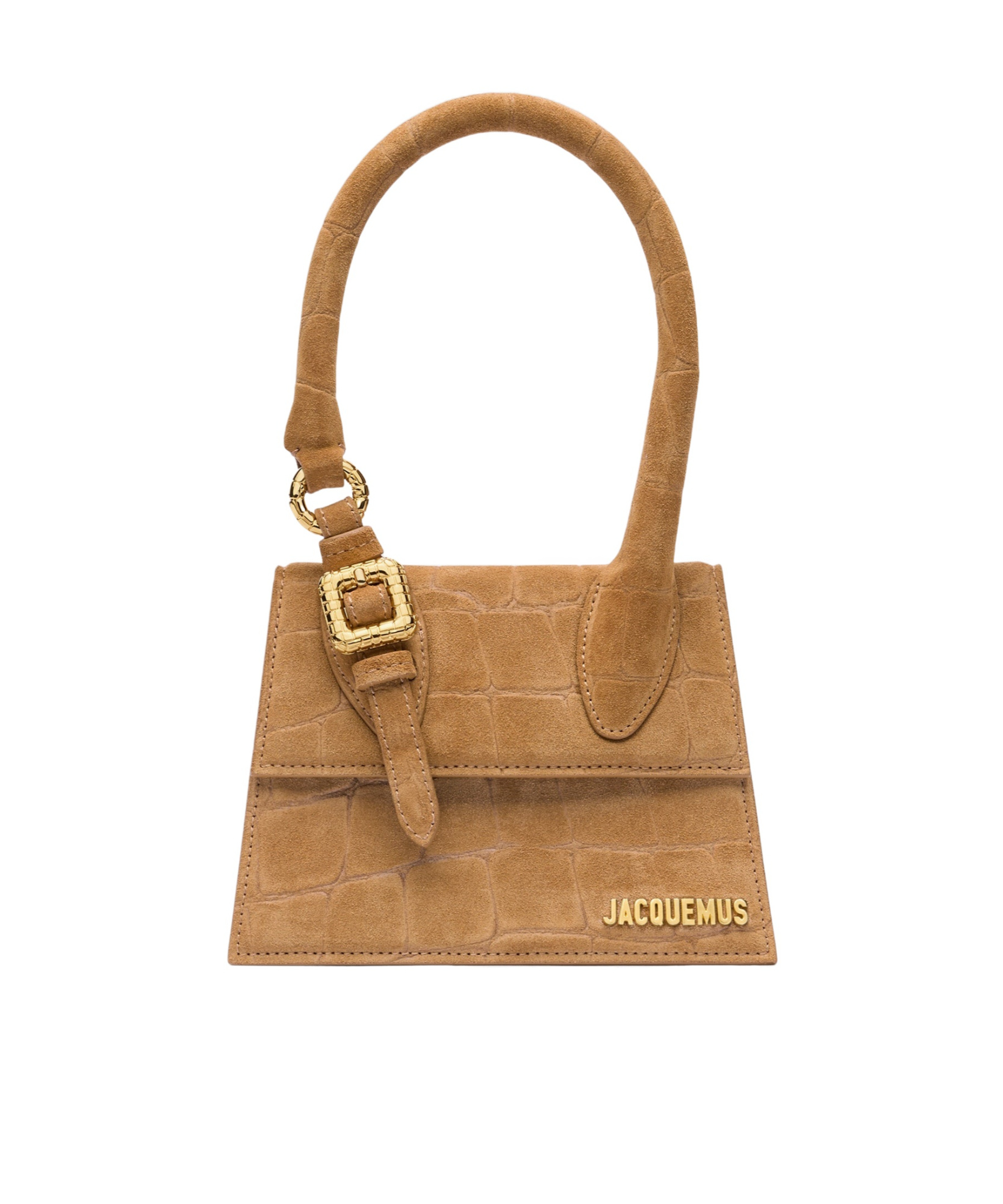 Jacquemus Chiquito Buckle Detailed Medium Top Handle Bag In Brown