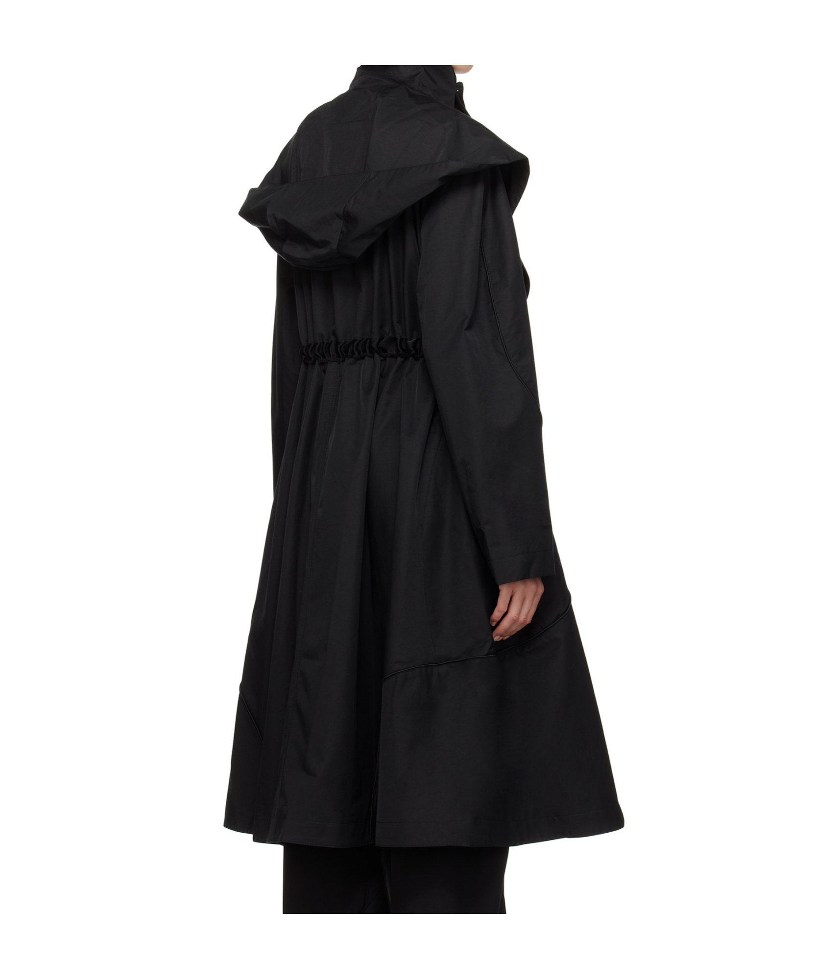 Kiko Kostadinov Black Herne Hooded Trench Coat In Black
