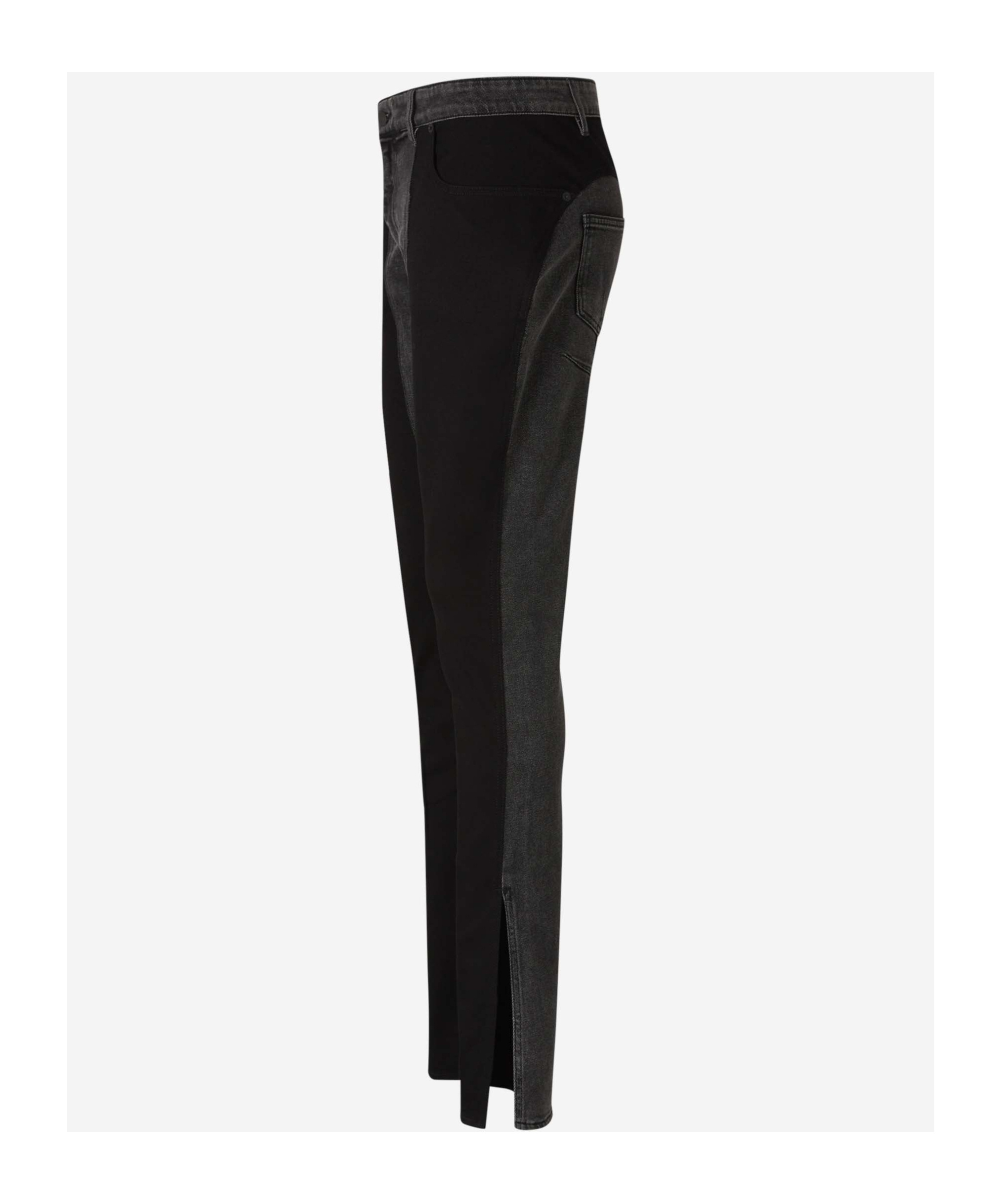 Mugler Bi-color Skinny Jeans In Black