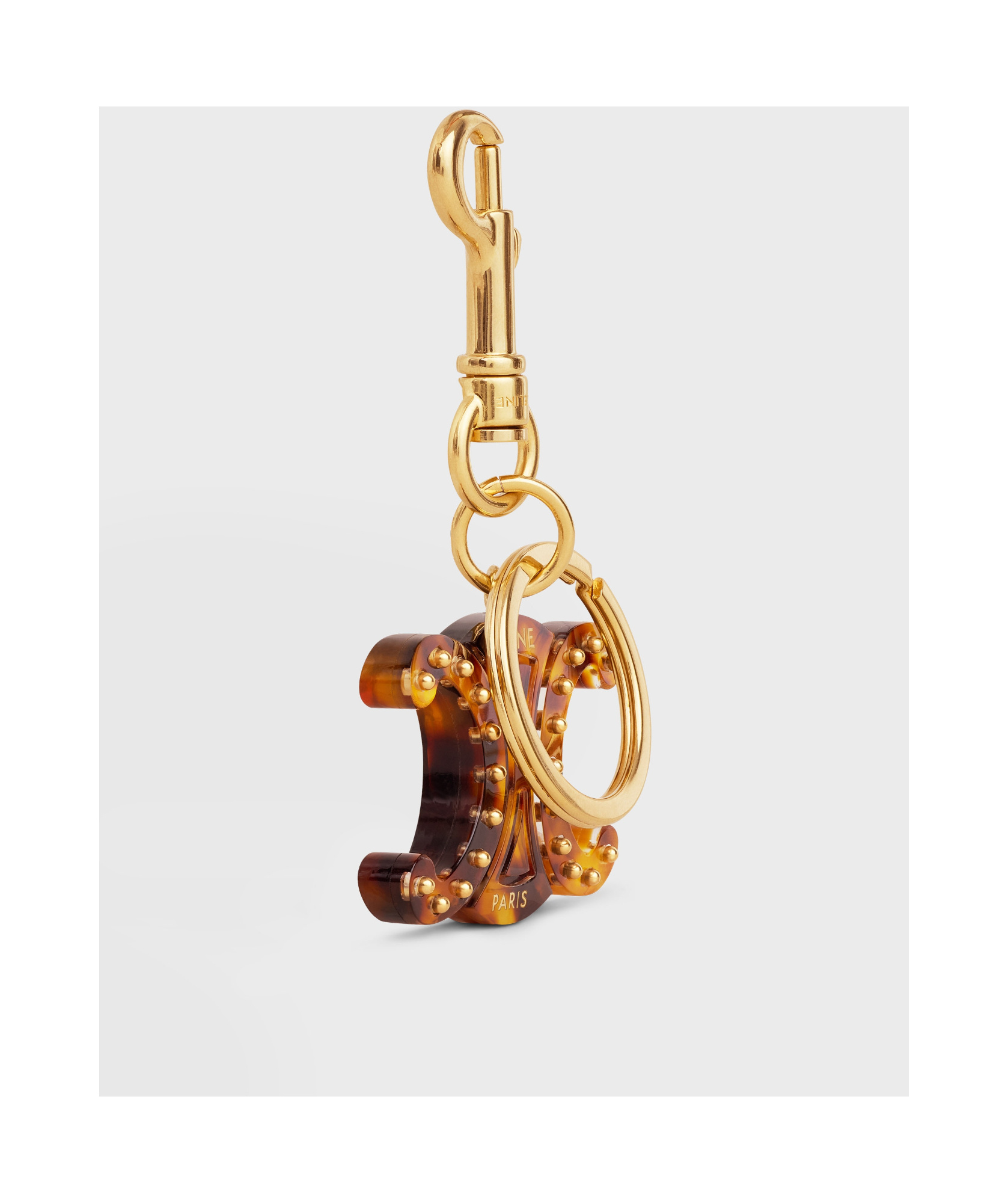 Celine Triomphe Keychain Pendant In Nude